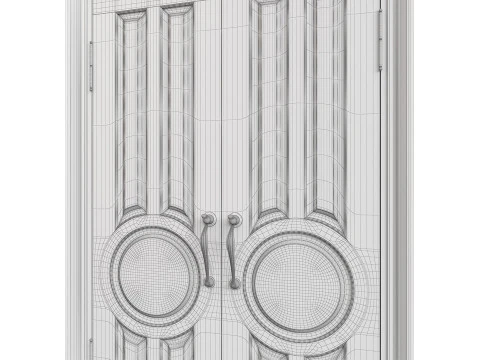 Entrance classic door 134 3D Model