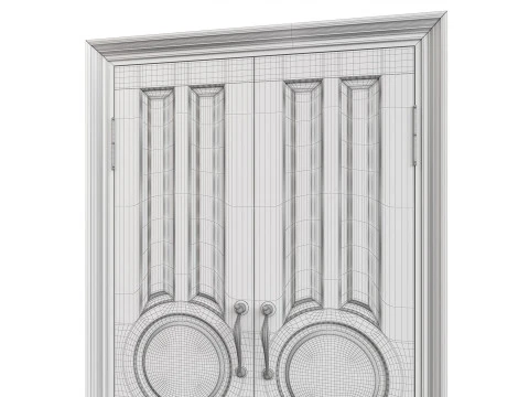 Entrance classic door 134 3D Model