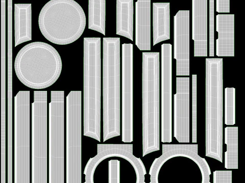 Entrance classic door 134 3D Model