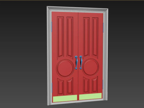 Entrance classic door 134 3D Model