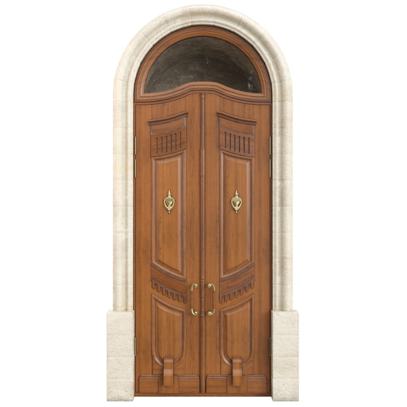 Entrance classic door 135 3D Model .c4d .max .obj .3ds .fbx .stl .blend 