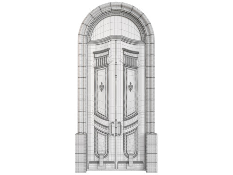Entrance classic door 135 3D Model
