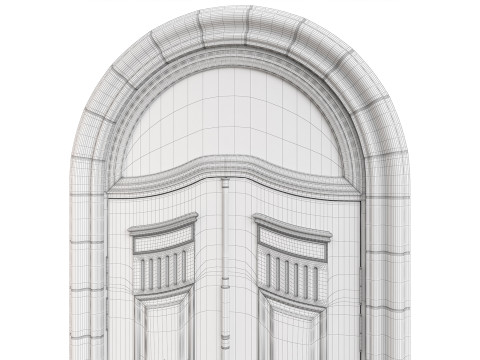 Entrance classic door 135 3D Model