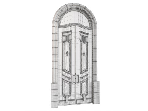 Entrance classic door 135 3D Model