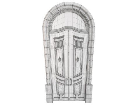 Entrance classic door 135 3D Model
