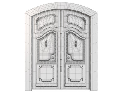 Entrance classic door 136 3D 모델
