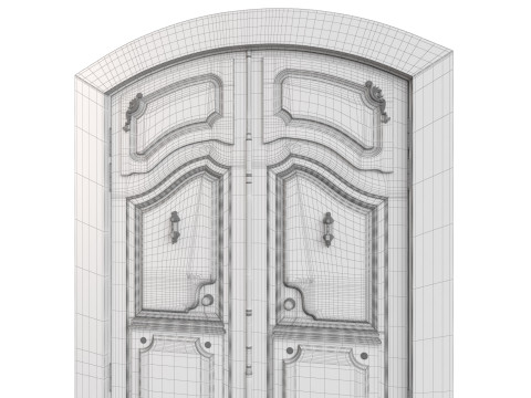 Entrance classic door 136 3D 모델