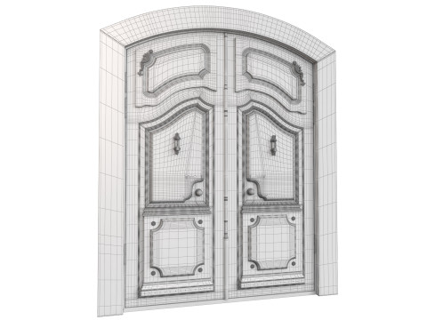 Entrance classic door 136 3D 모델