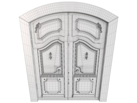 Entrance classic door 136 3D 모델