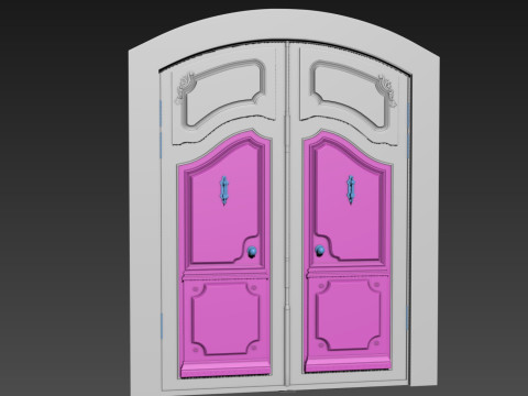 Entrance classic door 136 3D 모델