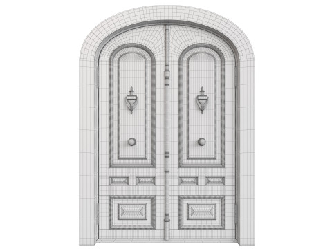 Entrance classic door 137 Model 3D