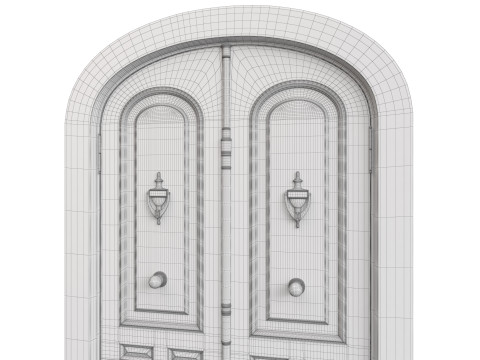 Entrance classic door 137 Model 3D