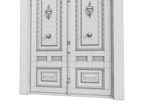 Entrance classic door 137 Model 3D