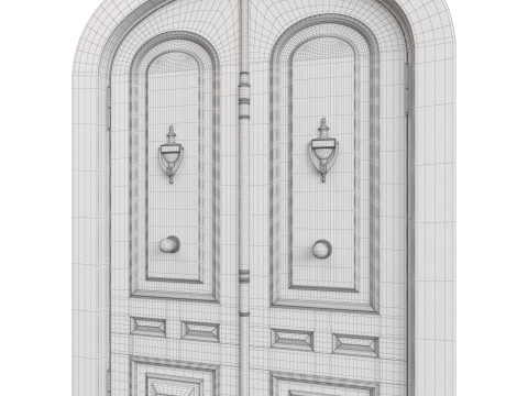 Entrance classic door 137 Model 3D