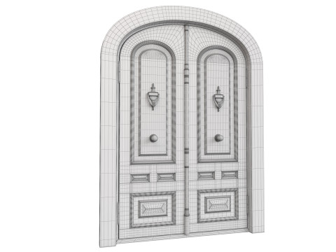 Entrance classic door 137 Model 3D