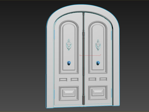 Entrance classic door 137 Model 3D