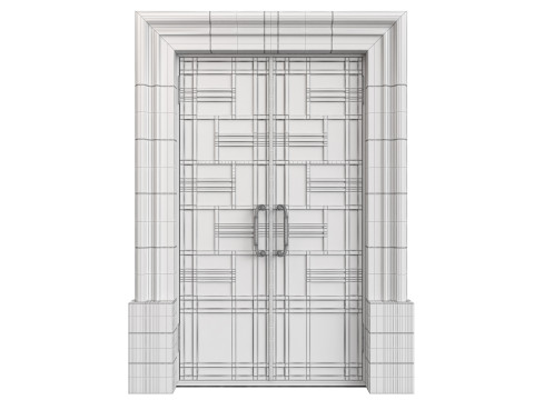 Entrance classic door 138 3D-Modell