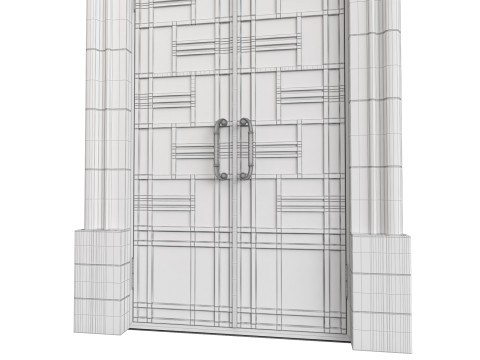 Entrance classic door 138 3D-Modell