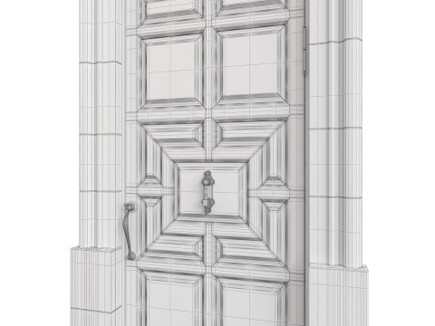 Entrance classic door 140 3D-Modell
