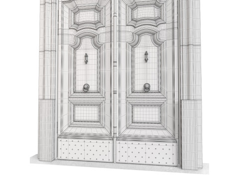 Entrance classic door 141 3D Model