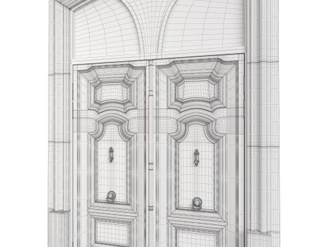 Entrance classic door 141 3D Model
