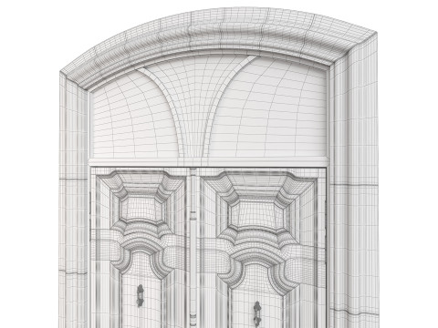 Entrance classic door 141 3D Model
