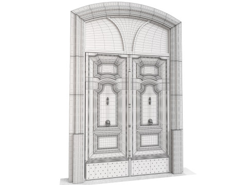 Entrance classic door 141 3D Model