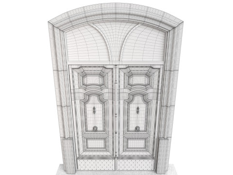 Entrance classic door 141 3D Model