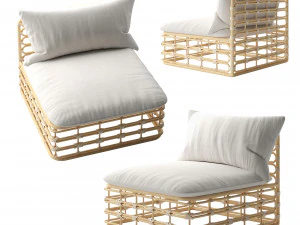 Cadeira sem bra&ccedil;os Cana Outdoor HQ Modelo 3D