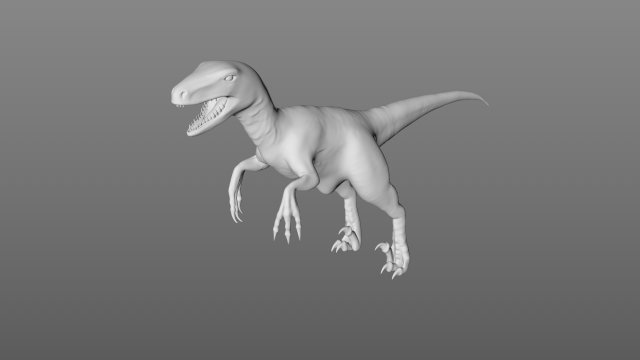 dinosaur velociraptor 3D Model .c4d .max .obj .3ds .fbx .stl .blend 