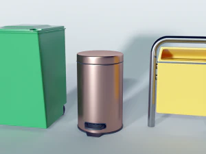 latas de lixo Modelo 3D
