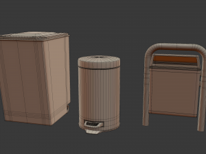 garbage bins Model 3D