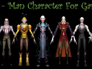 게임C의 9인 캐릭터 3D 모델