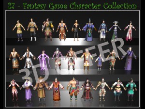 27 game character collection new year offer 3D मॉडल