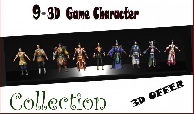 09 game character collection a1 3D-Modell .c4d .max .obj .3ds .fbx .stl .blend 