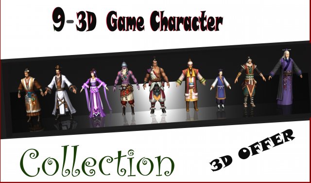 09 game character collection a2 Modelo 3D .c4d .max .obj .3ds .fbx .stl .blend 