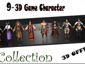 09 colecci&oacute;n de personajes del juego a3 Modelo 3D
