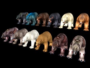 12- fighter bear collection for game 3D Model