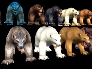 12- fighter bear collection for game 3D Model