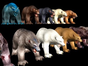 12- fighter bear collection for game 3D Model