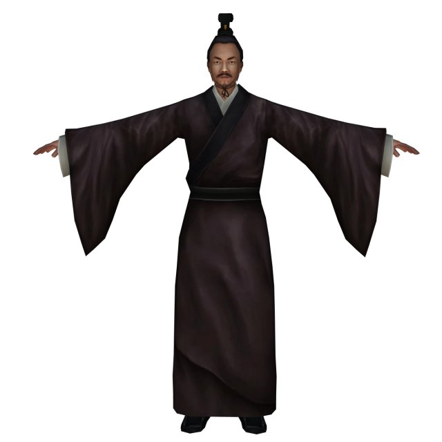 chinese old man 3D Model .c4d .max .obj .3ds .fbx .stl .blend