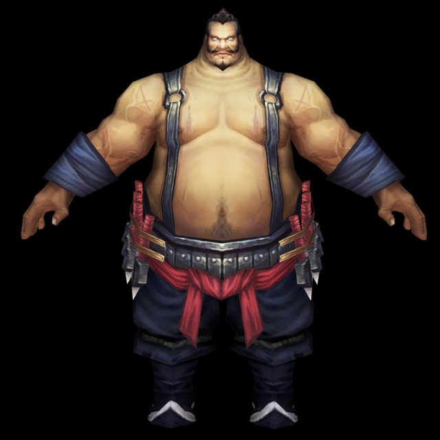 fatty man character Model 3D .c4d .max .obj .3ds .fbx .stl .blend 