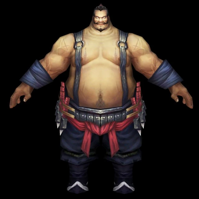 fatty man character 3D Model .c4d .max .obj .3ds .fbx .stl .blend 