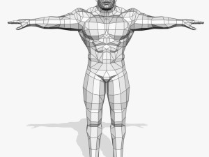 fighter man character 3D मॉडल