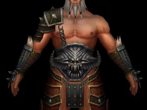 old warrier man 3D Model