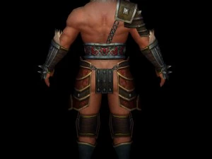 old warrier man 3D Model