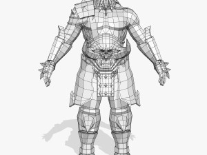 old warrier man Modello 3D