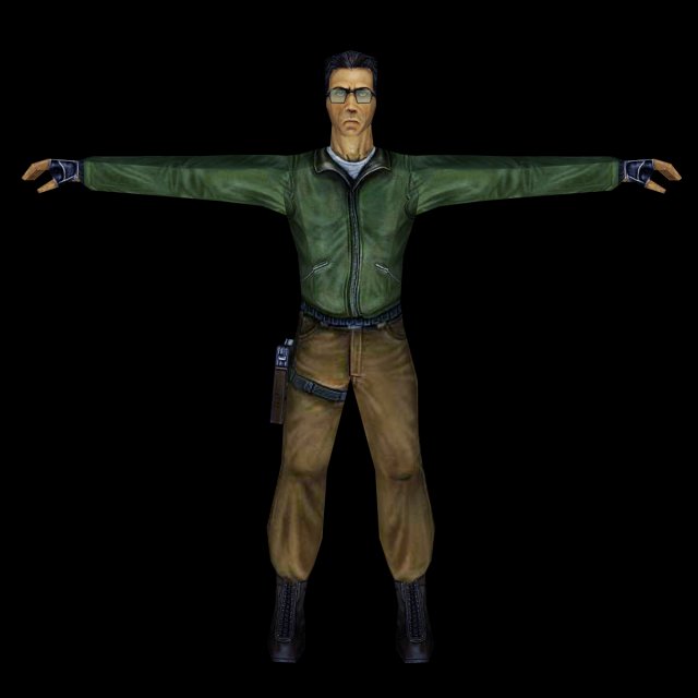 policeman agent character Model 3D .c4d .max .obj .3ds .fbx .stl .blend 