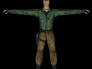 पुलिसकर्मी एजेंट चरित्र 3D मॉडल