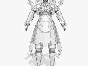 warrier women character 3D Model
